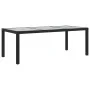 Garden dining set 7 pieces black synthetic rattan by vidaXL, Garden sets - Ref: Foro24-3094829, Price: 511,48 €, Discount: %