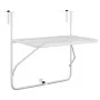 Mesa de balcón acero blanca 60x40 cm de vidaXL, Mesas de jardín - Ref: Foro24-340916, Precio: 47,44 €, Descuento: %