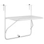 Weißer Balkontisch aus Stahl 60x40 cm von vidaXL, Gartentische - Ref: Foro24-340916, Preis: 48,41 €, Rabatt: %