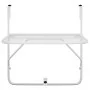 Mesa de balcón acero blanca 60x40 cm de vidaXL, Mesas de jardín - Ref: Foro24-340916, Precio: 47,44 €, Descuento: %