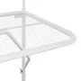 Mesa de balcón acero blanca 60x40 cm de vidaXL, Mesas de jardín - Ref: Foro24-340916, Precio: 47,44 €, Descuento: %