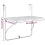 Mesa de balcón acero blanca 60x40 cm de vidaXL, Mesas de jardín - Ref: Foro24-340916, Precio: 47,44 €, Descuento: %