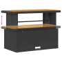 Conjunto de Sofá de Jardín con Cojines Negro Rattan Poliéster Acacia de , Sofás de exterior - Ref: Foro24-3364890, Precio: 66...