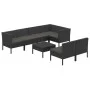8-teiliges Gartenmöbel-Set und schwarze synthetische Rattankissen von vidaXL, Gartensets - Ref: Foro24-3094393, Preis: 686,89...