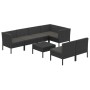 8-teiliges Gartenmöbel-Set und schwarze synthetische Rattankissen von vidaXL, Gartensets - Ref: Foro24-3094393, Preis: 693,66...