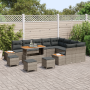 Conjunto de Sofás de Jardín de 13 Piezas con Cojines Gris Poliratán Acacia de , Sofás de exterior - Ref: Foro24-3364913, Prec...
