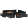 Juego de Sofá de Jardín de 13 Piezas con Cojines Negro Poliratán Acacia de , Sofás de exterior - Ref: Foro24-3364914, Precio:...