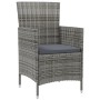 3-piece garden dining set with gray synthetic rattan cushions by vidaXL, Garden sets - Ref: Foro24-3094873, Price: 245,69 €, ...