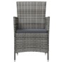3-piece garden dining set with gray synthetic rattan cushions by vidaXL, Garden sets - Ref: Foro24-3094873, Price: 245,69 €, ...