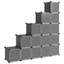 Cube shelving with 15 compartments and black PP doors by vidaXL, Shoe racks and shoe organizers - Ref: Foro24-340554, Price: ...
