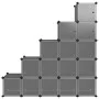 Cube shelving with 15 compartments and black PP doors by vidaXL, Shoe racks and shoe organizers - Ref: Foro24-340554, Price: ...