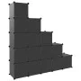 Cube shelving with 15 compartments and black PP doors by vidaXL, Shoe racks and shoe organizers - Ref: Foro24-340554, Price: ...