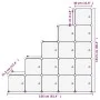 Cube shelving with 15 compartments and black PP doors by vidaXL, Shoe racks and shoe organizers - Ref: Foro24-340554, Price: ...