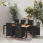 Juego de comedor de jardín 7 piezas ratán sintético negro by vidaXL, Garden sets - Ref: Foro24-3094861, Price: 568,20 €, Disc...