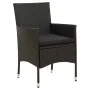 Juego de comedor de jardín 7 piezas ratán sintético negro by vidaXL, Garden sets - Ref: Foro24-3094861, Price: 568,20 €, Disc...