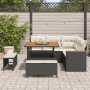 Conjunto de Sofá de Jardín de 8 Piezas con Cojines Negro Poliratán Acacia | Foro24.es | Tu tienda online para hogar, jardín y más Foro24.es