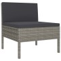 9-teiliges Gartenmöbel-Set und graue synthetische Rattankissen von vidaXL, Gartensets - Ref: Foro24-3094450, Preis: 820,67 €,...