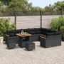 Conjunto de sofá de jardín de 12 piezas con cojines negro poliratán acacia | Foro24.es | Tu tienda online para hogar, jardín y más Foro24.es