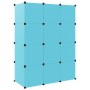 Children's cube shelf with 12 blue PP compartments by vidaXL, Shoe racks and shoe organizers - Ref: Foro24-340580, Price: 83,...
