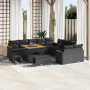 Juego de Sofá de Jardín de 13 Piezas con Cojines Negro Poliratán Acacia de , Sofás de exterior - Ref: Foro24-3365044, Precio:...