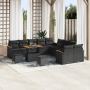 Juego de Sofá de Jardín de 13 Piezas con Cojines Negro Poliratán Acacia | Foro24.es | Tu tienda online para hogar, jardín y más Foro24.es