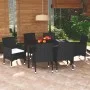 Set de comedor de jardín 7 pzas y cojines ratán sintético negro by vidaXL, Garden sets - Ref: Foro24-3095012, Price: 578,22 €...