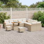 Conjunto de Sofá de Jardín de 13 Piezas con Cojines Beige Poliratán Acacia de , Sofás de exterior - Ref: Foro24-3365056, Prec...