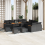 Conjunto de Sofá de Jardín de 14 Piezas con Cojines Negro Poliratán Acacia de , Sofás de exterior - Ref: Foro24-3365059, Prec...