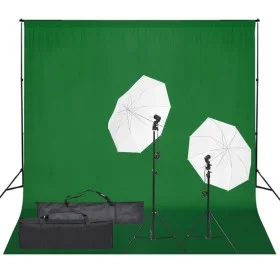Photo studio kit with lighting set and background by vidaXL, Flashes and studio lighting - Ref: Foro24-3094642, Price: 109,38...