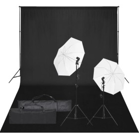 Fotostudio-Set mit Licht und Kulisse von vidaXL, Blitze und Studiobeleuchtung - Ref: Foro24-3094650, Preis: 148,31 €, Rabatt: %
