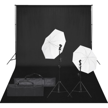 Photography studio kit with lighting set and backdrop by vidaXL, Flashes and studio lighting - Ref: Foro24-3094650, Price: 15...