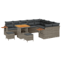 Conjunto de Sofás de Jardín  de 12 piezas con Cojines Gris Poliratán Acacia | Foro24.es | Tu tienda online para hogar, jardín y más Foro24.es