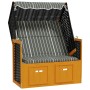 Beach chair Strandkorb canopy synthetic rattan wood black gray by vidaXL, Loungers - Ref: Foro24-318657, Price: 245,58 €, Dis...
