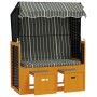 Beach chair Strandkorb canopy synthetic rattan wood black gray by vidaXL, Loungers - Ref: Foro24-318657, Price: 245,58 €, Dis...