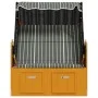 Silla playa Strandkorb dosel ratán sintético madera negro gris de vidaXL, Tumbonas - Ref: Foro24-318657, Precio: 243,23 €, De...