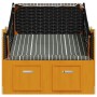 Beach chair Strandkorb canopy synthetic rattan wood black gray by vidaXL, Loungers - Ref: Foro24-318657, Price: 245,58 €, Dis...