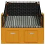 Beach chair Strandkorb canopy synthetic rattan wood black gray by vidaXL, Loungers - Ref: Foro24-318657, Price: 243,23 €, Dis...