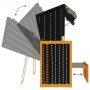 Silla playa Strandkorb dosel ratán sintético madera negro gris de vidaXL, Tumbonas - Ref: Foro24-318657, Precio: 245,58 €