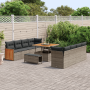 Conjunto de Sofás de Jardín de 11 Piezas con Cojines Gris Poliratán Acacia | Foro24.es | Tu tienda online para hogar, jardín y más Foro24.es