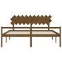 Seniorenbett mit honigbraunem Holzkopfteil 200x200 cm von vidaXL, Betten und Lattenroste - Ref: Foro24-3195569, Preis: 185,34...