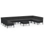 Gartenmöbel-Set 11-teilig, schwarze Kissen aus synthetischem Rattan von vidaXL, Gartensets - Ref: Foro24-3094601, Preis: 919,...