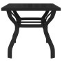 Black steel and glass garden table 140x70x70 cm by vidaXL, Garden tables - Ref: Foro24-318768, Price: 148,01 €, Discount: %