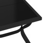 Black steel and glass garden table 140x70x70 cm by vidaXL, Garden tables - Ref: Foro24-318768, Price: 148,01 €, Discount: %