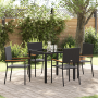 Juego de Comedor de Jardín de 5 piezas Negro Poliratán de , Sillas de jardín - Ref: Foro24-3365387, Precio: 285,68 €, Descuen...