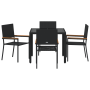 Juego de Comedor de Jardín de 5 piezas Negro Poliratán de , Sillas de jardín - Ref: Foro24-3365387, Precio: 285,68 €, Descuen...