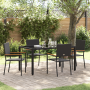 Juego de Comedor de Jardín de 5 Piezas Negro Polirratán de , Sillas de jardín - Ref: Foro24-3365390, Precio: 316,89 €