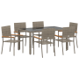 Conjunto de Comedor de Jardín de 7 Piezas Gris Ratán Sintético de , Sillas de jardín - Ref: Foro24-3365394, Precio: 419,23 €