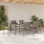 Conjunto de Comedor de Jardín de 7 Piezas Gris Ratán Sintético de , Sillas de jardín - Ref: Foro24-3365394, Precio: 419,23 €