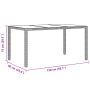 Conjunto de Comedor de Jardín de 7 Piezas Gris Ratán Sintético de , Sillas de jardín - Ref: Foro24-3365394, Precio: 419,23 €