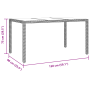 Conjunto de Comedor de Jardín Beige Ratán Poliéster de 7 Piezas de , Sillas de jardín - Ref: Foro24-3365395, Precio: 415,55 €